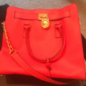 Watermelon colored Michael Kors purse